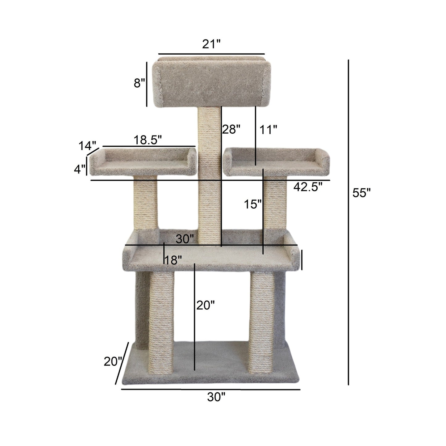 Alberi per gatti Prestige Extra Large Cat Tower per gatti di grandi dimensioni