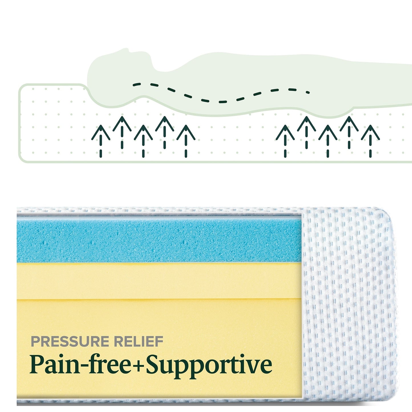 Materasso in memory foam al tè verde Priage by Zinus da 8 pollici