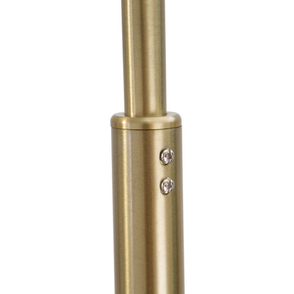 Lampada da terra ad arco regolabile in acciaio Q-Max 81 con paralume extra large e base in marmo