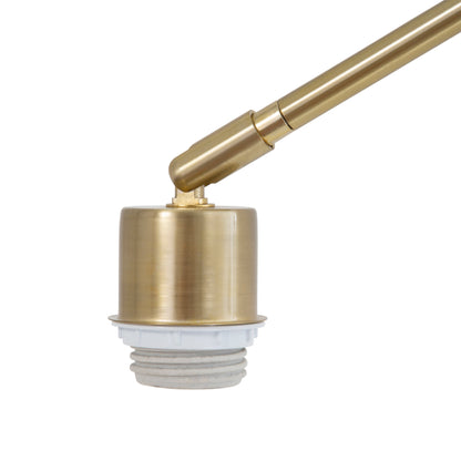 Lampada da terra ad arco regolabile in acciaio Q-Max 81 con paralume extra large e base in marmo