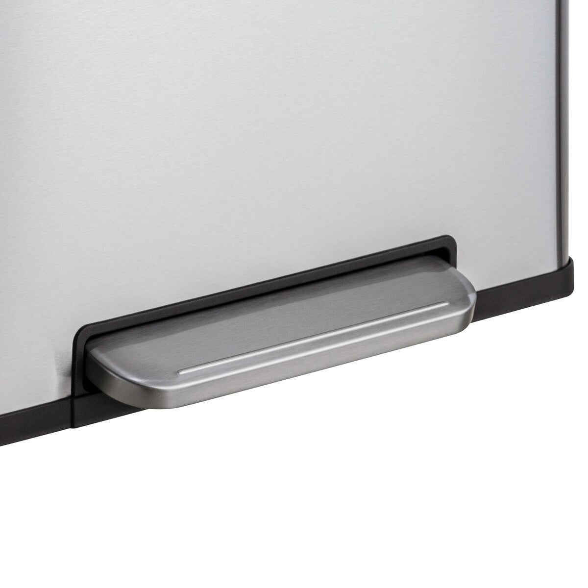 Qualiazero 16 Gal (unità doppia da 8 Gal) Contenitore rettangolare per il riciclaggio - Acciaio inossidabile