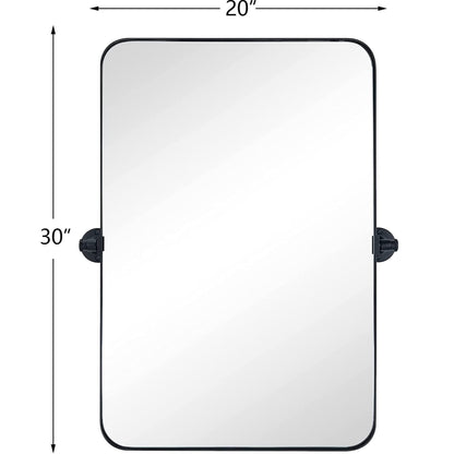 Specchio da parete in metallo girevole e inclinabile rettangolare Jonathan TEHOME