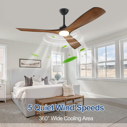 Ventilatore da soffitto con luci a filo e telecomando