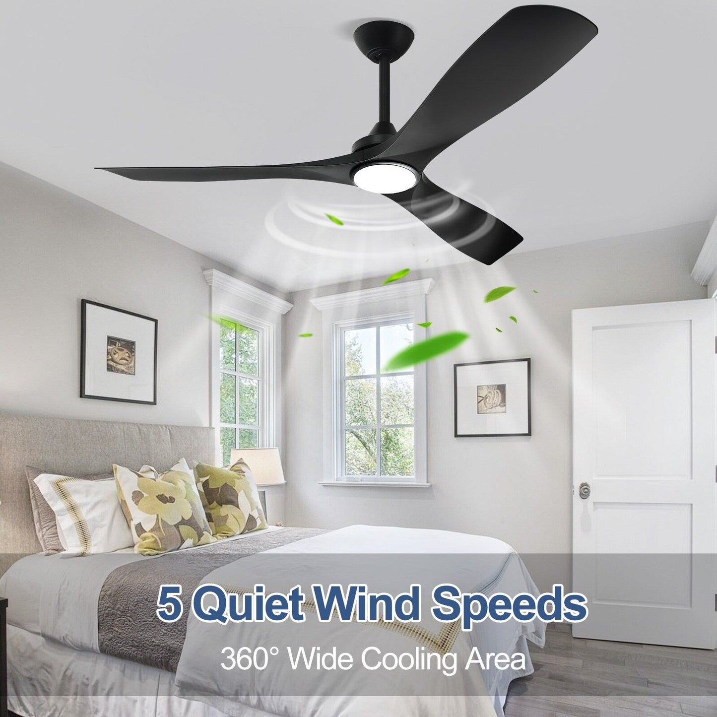 Ventilatore da soffitto con luci a filo e telecomando