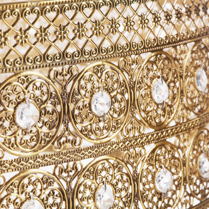 Lampadario River of Goods Bryar in ottone e cristallo da 23,5 W a 3 luci - 23,5 x 23,5 x 61,5