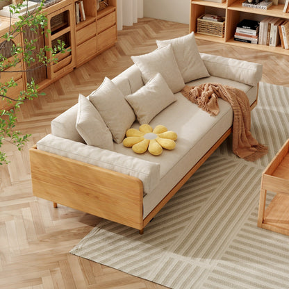 Divano a tre posti in lino Romision