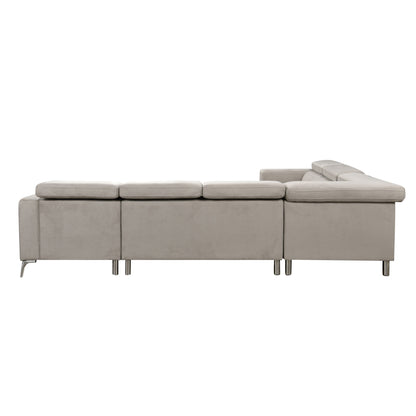 Divano componibile oversize Roomfitters 122 con chaise longue contenitore, divano contemporaneo a 7 posti a forma di U
