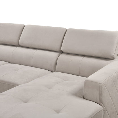 Divano componibile oversize Roomfitters 122 con chaise longue contenitore, divano contemporaneo a 7 posti a forma di U