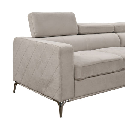 Divano componibile oversize Roomfitters 122 con chaise longue contenitore, divano contemporaneo a 7 posti a forma di U