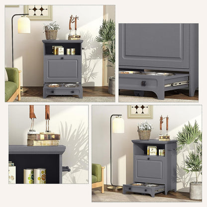 Stazione di alimentazione per cani Roomfitters con 2 ciotole rialzate per cani, stazione di alimentazione per animali domestici inclinabile