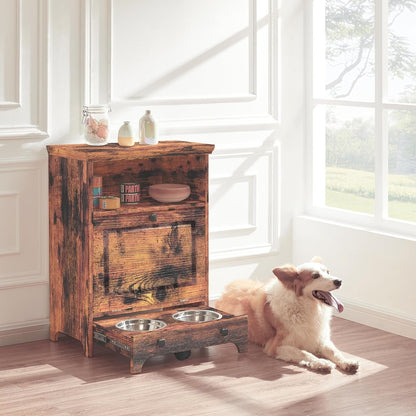 Stazione di alimentazione per cani Roomfitters con 2 ciotole rialzate per cani, stazione di alimentazione per animali domestici inclinabile