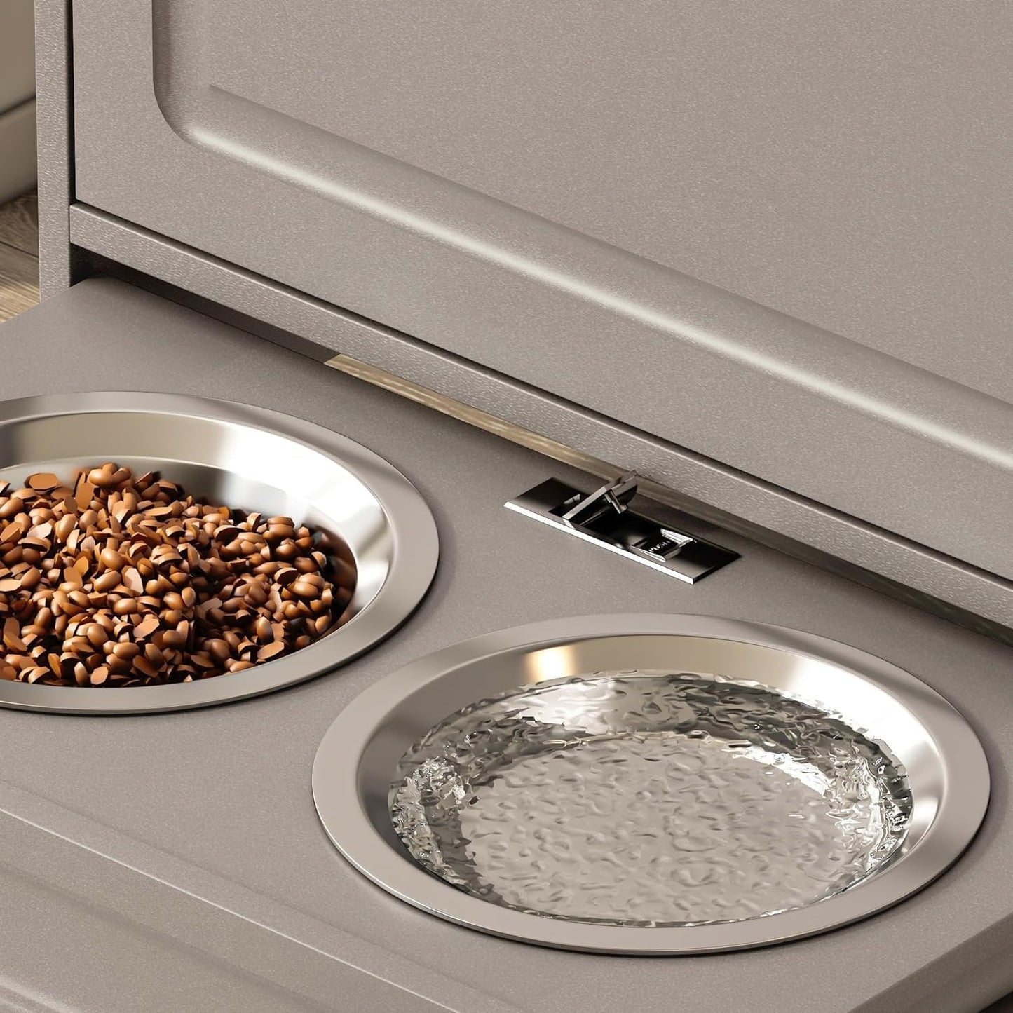 Stazione di alimentazione per cani Roomfitters con 2 ciotole rialzate per cani, stazione di alimentazione per animali domestici inclinabile