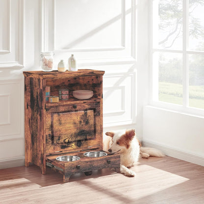 Stazione di alimentazione per cani Roomfitters con 2 ciotole rialzate per cani, stazione di alimentazione per animali domestici inclinabile