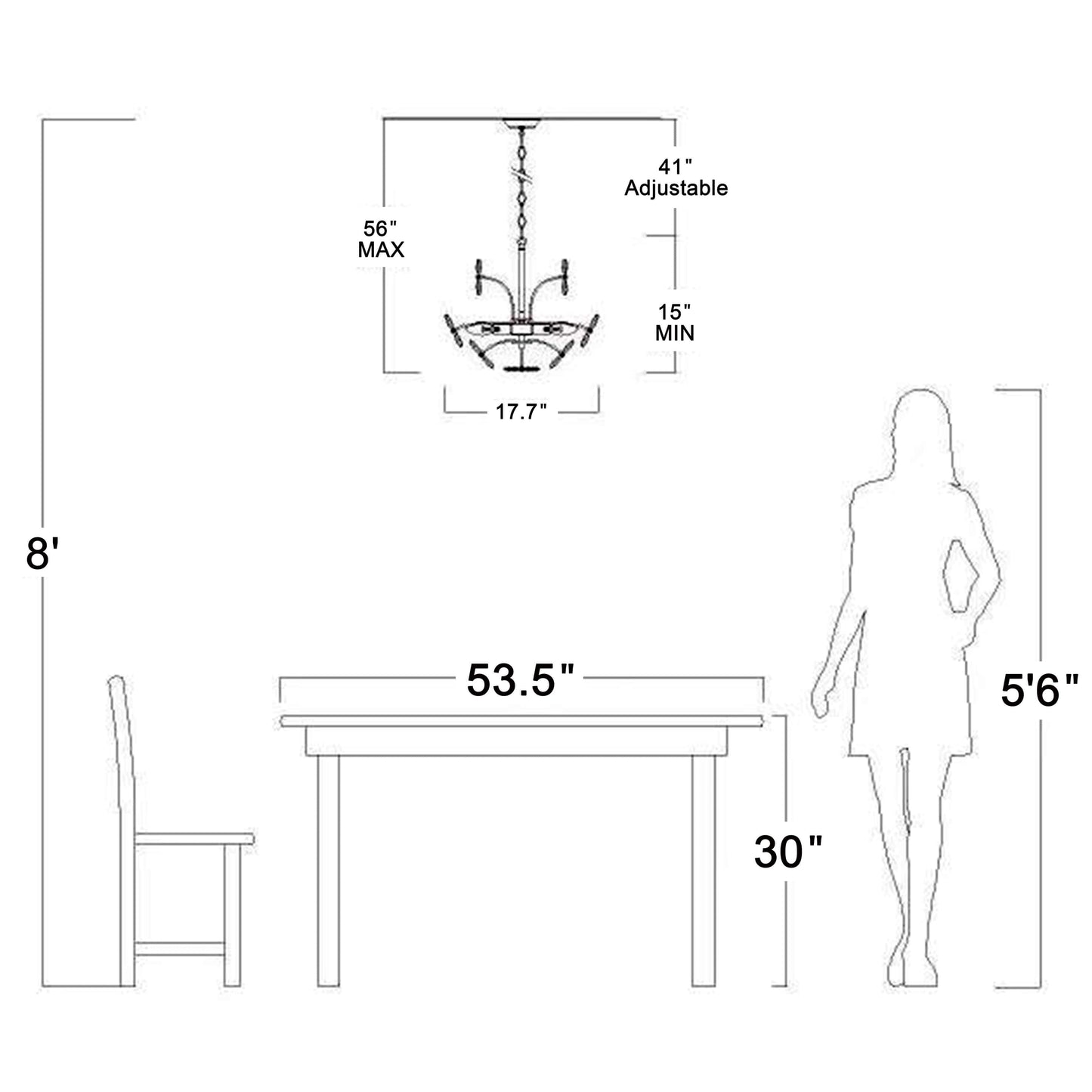 Lampadario in cristallo a 6 luci Rosa color argento spazzolato e champagne