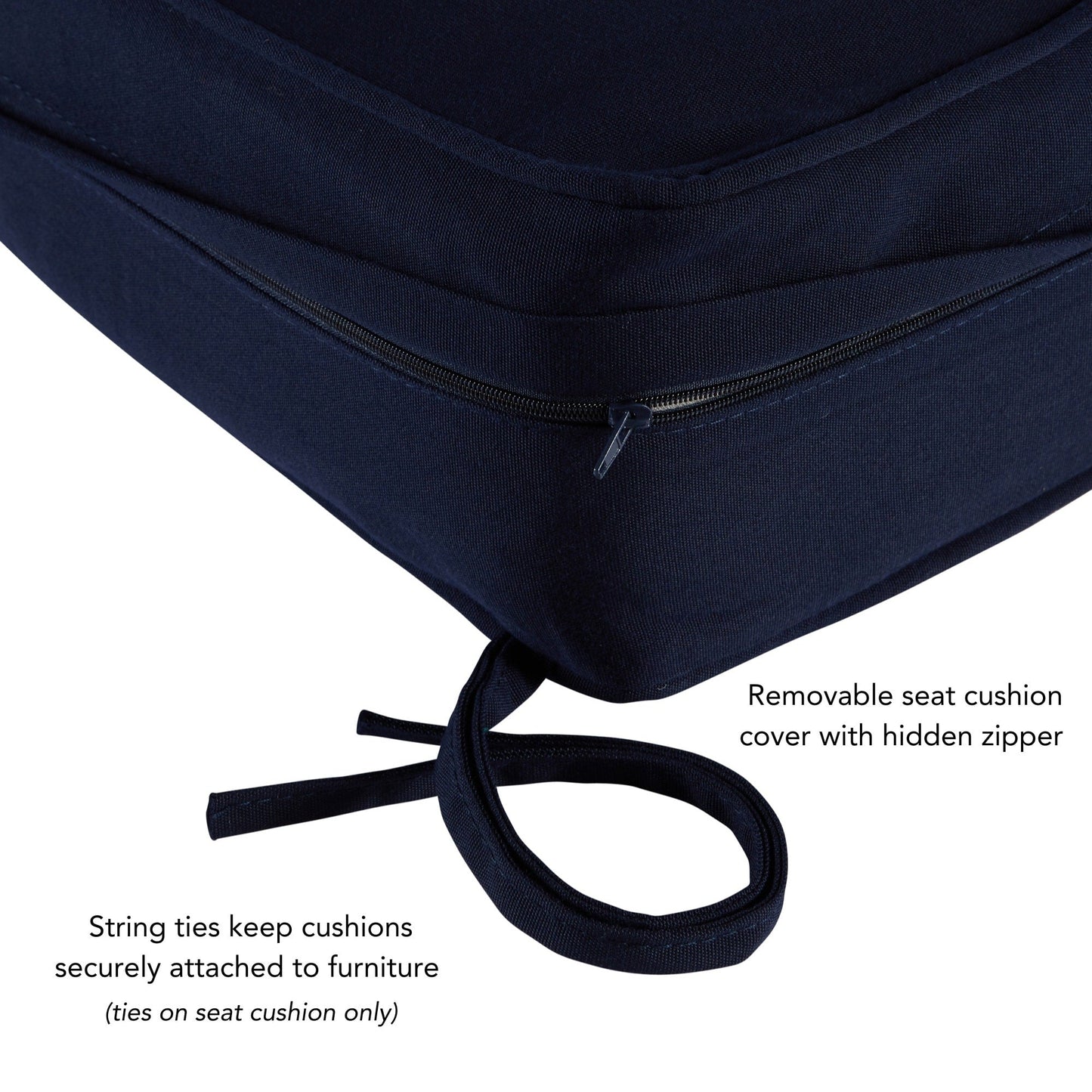 Set di cuscini da esterno Sunbrella Premium da 2 pezzi con seduta profonda