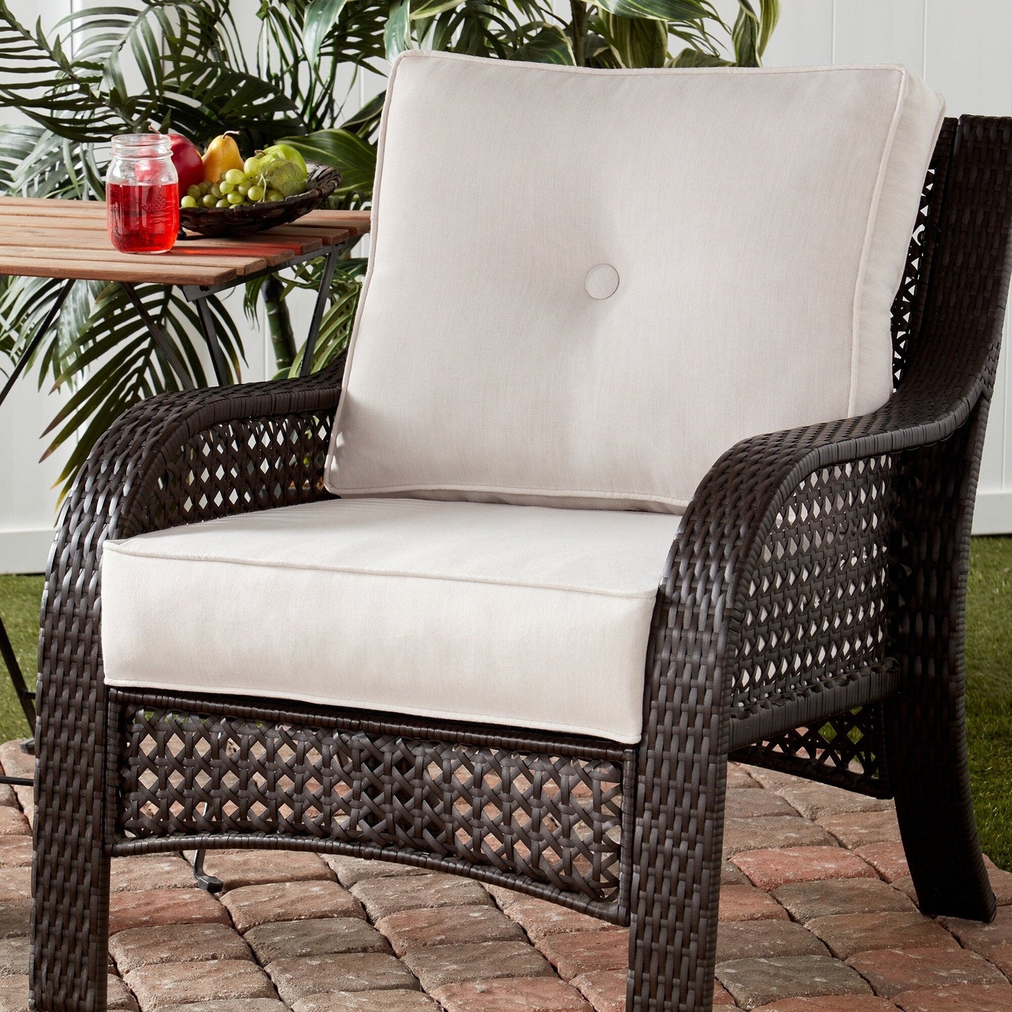 Set di cuscini da esterno Sunbrella Premium da 2 pezzi con seduta profonda