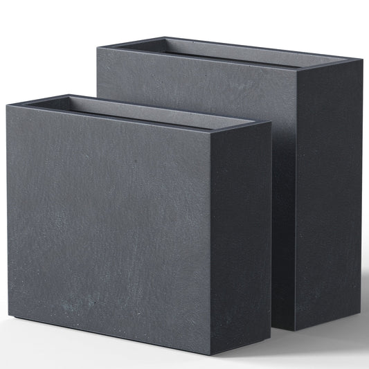 Fioriere rettangolari alte in cemento / Grandi fioriere da interno ed esterno