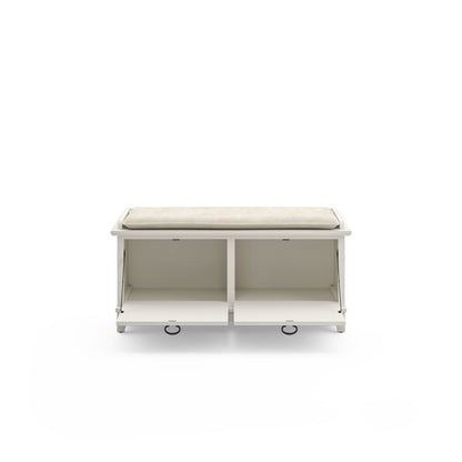 Panca contenitore imbottita in pietra antica The Gray Barn