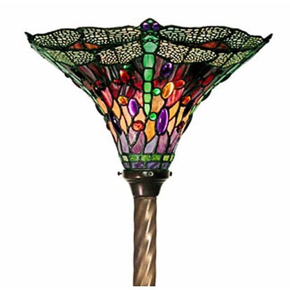 Lampada a forma di libellula in stile Tiffany