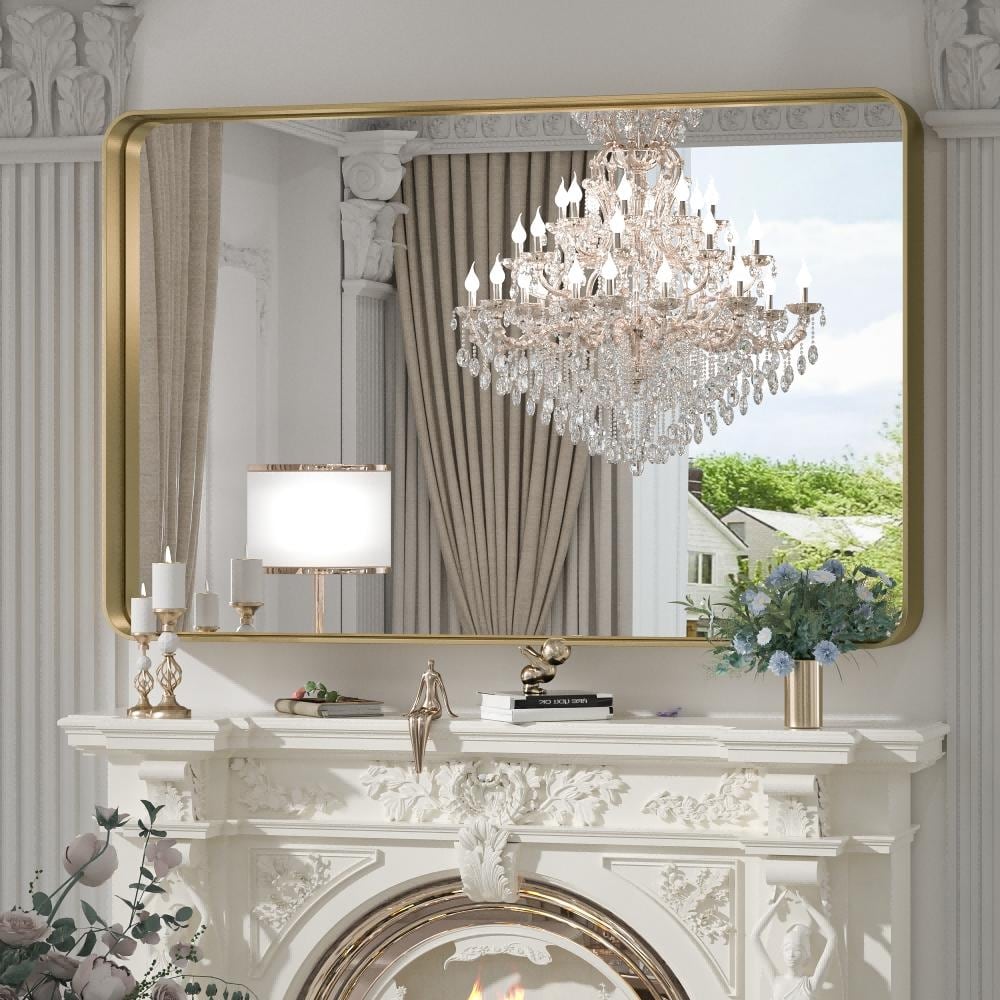 Specchio da parete per bagno moderno con struttura in metallo TokeShimi