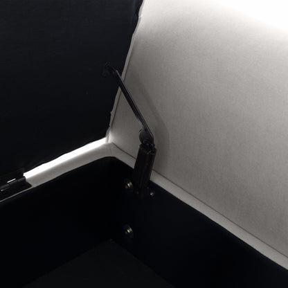 Panca contenitore imbottita, panca con braccioli, panca d'ingresso con piano ribaltabile trapuntato, 50,4 pollici