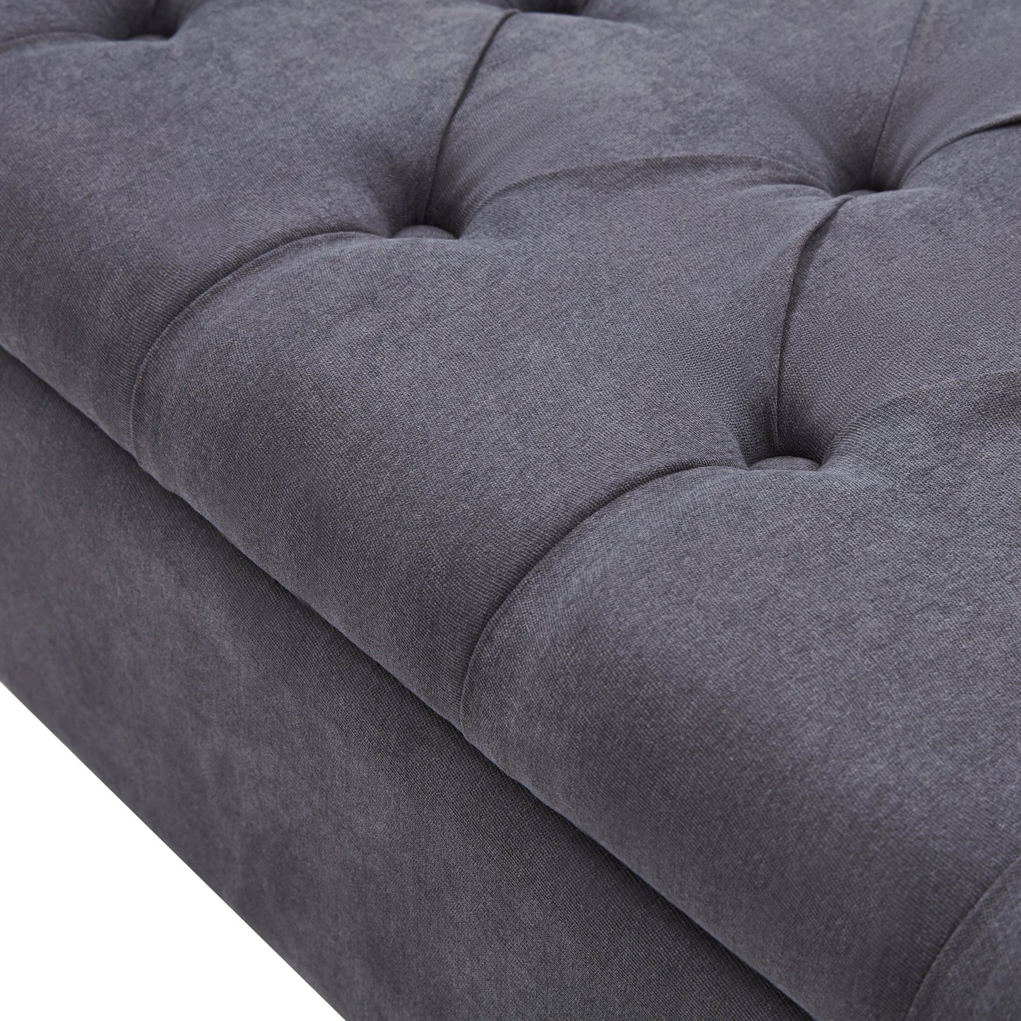 Panca contenitore imbottita, panca con braccioli, panca d'ingresso con piano ribaltabile trapuntato, 50,4 pollici