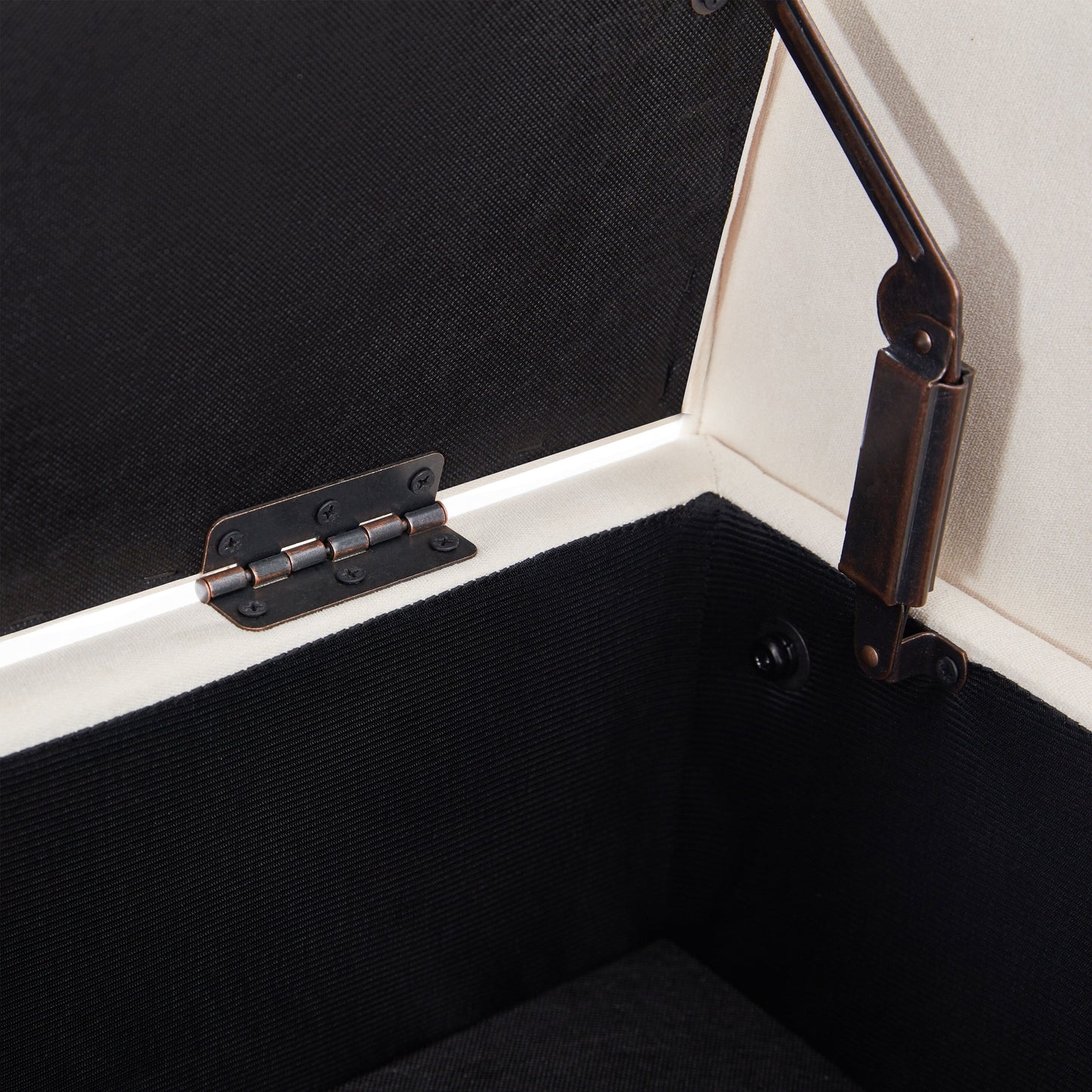 Panca contenitore imbottita, panca con braccioli, panca d'ingresso con piano ribaltabile trapuntato, 50,4 pollici