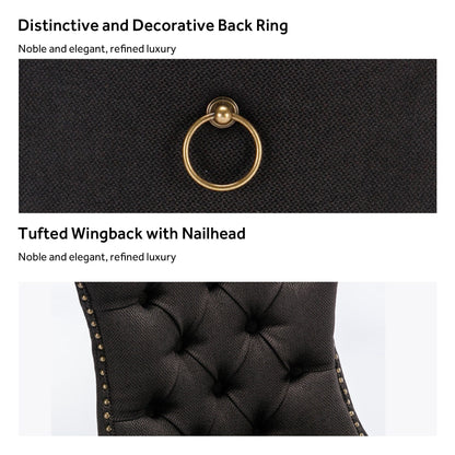 Sedia da pranzo imbottita in velluto trapuntato con gambe in legno massello, set da 6