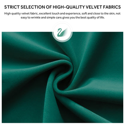 Sedia da pranzo imbottita in velluto trapuntato con gambe in legno massello, set da 6