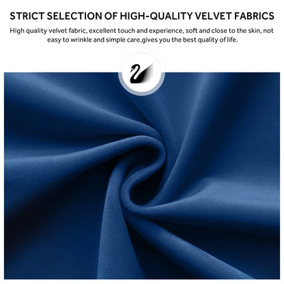 Sedia da pranzo imbottita in velluto trapuntato con gambe in legno massello, set da 6