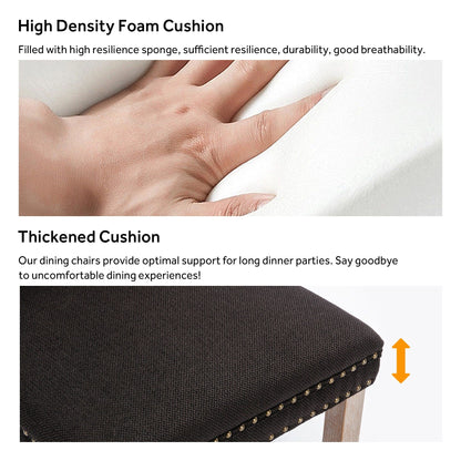 Sedia da pranzo imbottita in velluto trapuntato con gambe in legno massello, set da 6