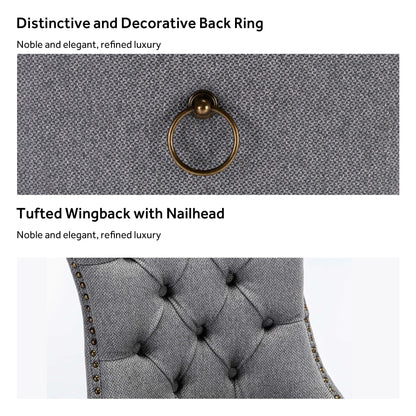 Sedia da pranzo imbottita in velluto trapuntato con gambe in legno massello, set da 6