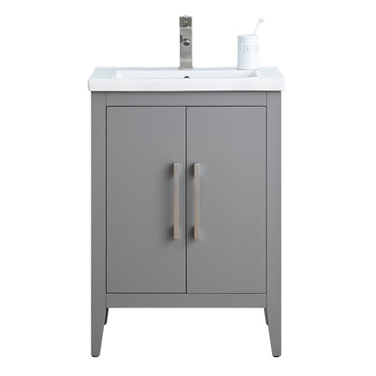 Mobiletto per lavabo da bagno Vanity Art 20 o 24 o 30 con piano in ceramica