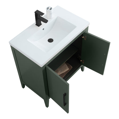 Mobiletto per lavabo da bagno Vanity Art 20 o 24 o 30 con piano in ceramica