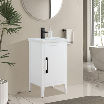 Mobiletto per lavabo da bagno Vanity Art 20 o 24 o 30 con piano in ceramica