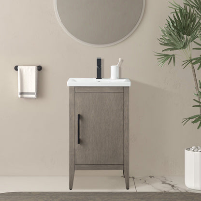 Mobiletto per lavabo da bagno Vanity Art 20 o 24 o 30 con piano in ceramica