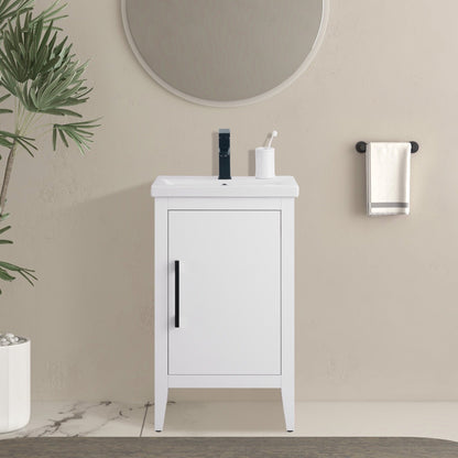 Mobiletto per lavabo da bagno Vanity Art 20 o 24 o 30 con piano in ceramica