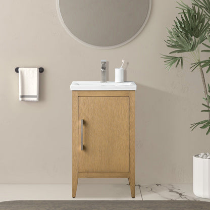 Mobiletto per lavabo da bagno Vanity Art 20 o 24 o 30 con piano in ceramica