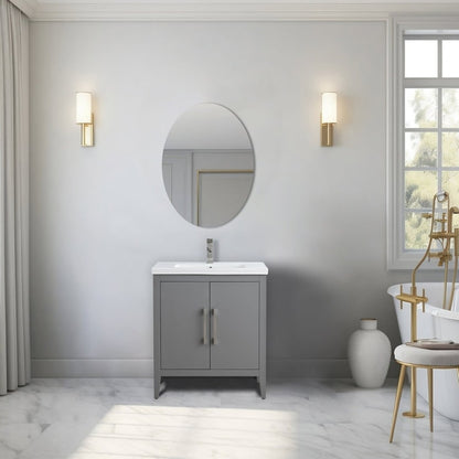 Mobiletto per lavabo da bagno Vanity Art 20 o 24 o 30 con piano in ceramica