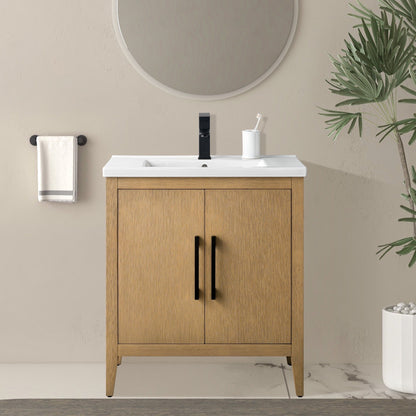 Mobiletto per lavabo da bagno Vanity Art 20 o 24 o 30 con piano in ceramica