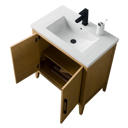Mobiletto per lavabo da bagno Vanity Art 20 o 24 o 30 con piano in ceramica