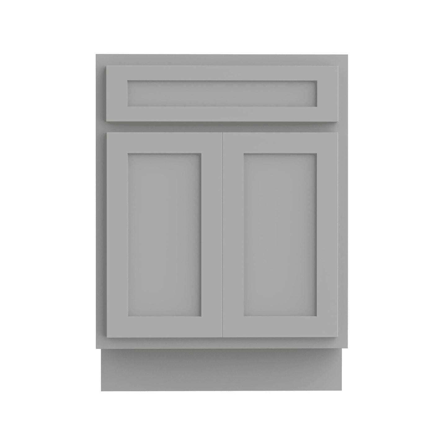 Mobiletto per lavabo da bagno Vanity Art in legno massello da 24 pollici con lavabo singolo