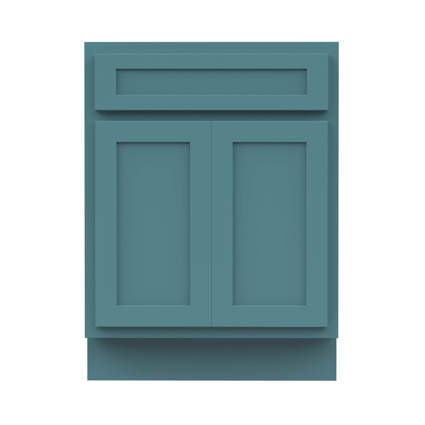 Mobiletto per lavabo da bagno Vanity Art in legno massello da 24 pollici con lavabo singolo