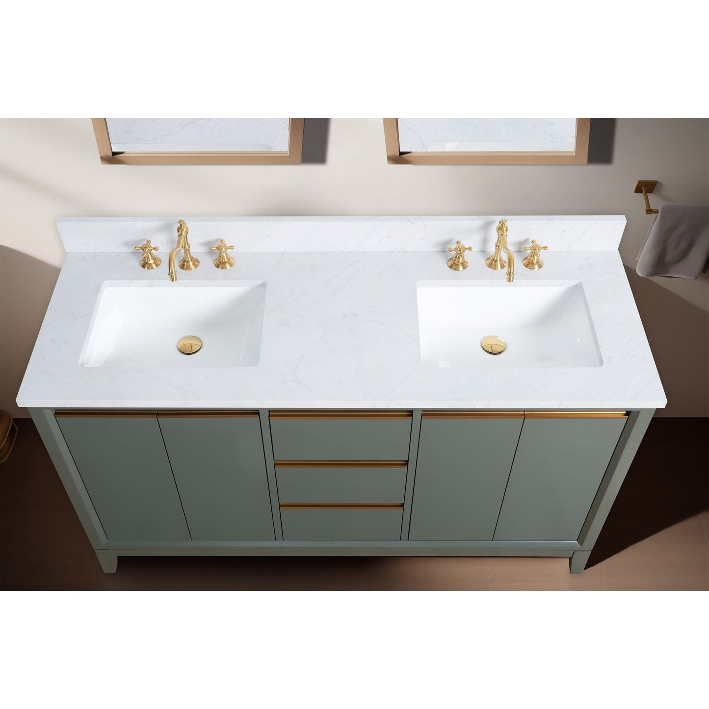 Mobile bagno Vanity Art con lavabo in ceramica e piano in marmo ingegnerizzato