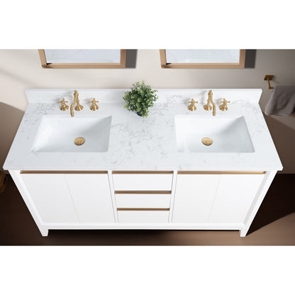 Mobile bagno Vanity Art con lavabo in ceramica e piano in marmo ingegnerizzato