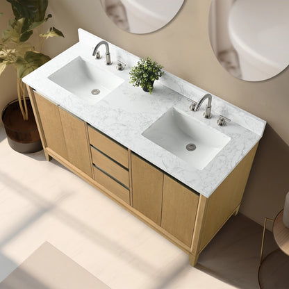 Mobile bagno Vanity Art con lavabo in ceramica e piano in marmo ingegnerizzato