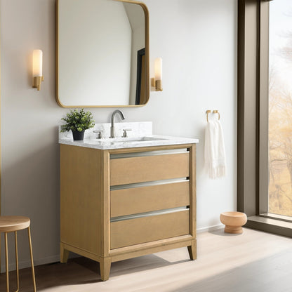 Mobile bagno Vanity Art con lavabo in ceramica e piano in marmo ingegnerizzato