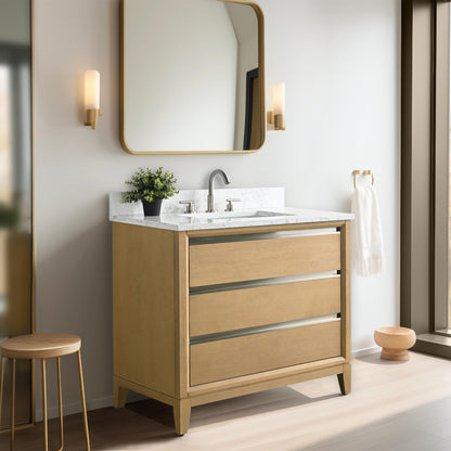 Mobile bagno Vanity Art con lavabo in ceramica e piano in marmo ingegnerizzato