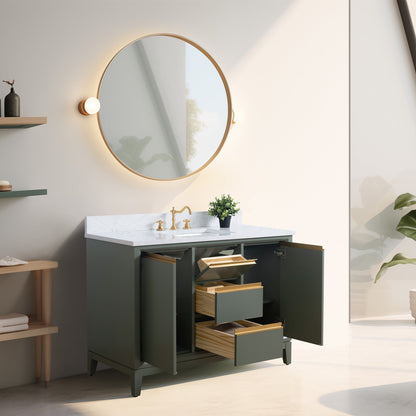 Mobile bagno Vanity Art con lavabo in ceramica e piano in marmo ingegnerizzato