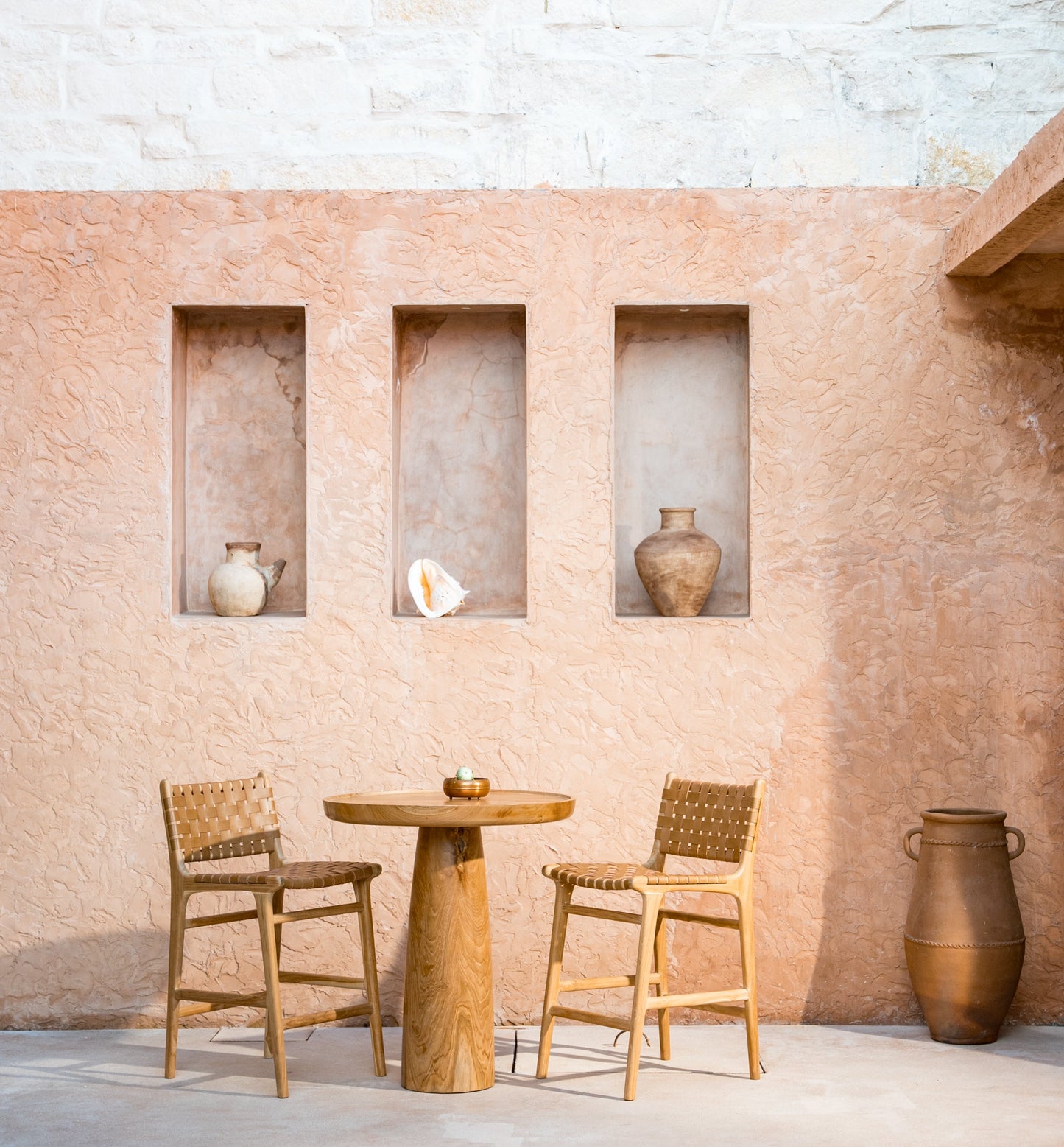 Tavolo da bistrot in teak riciclato Veda